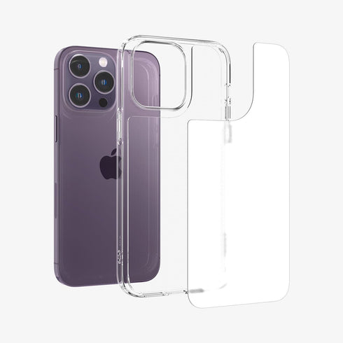ACS04830 - iPhone 14 Pro Max Case Quartz Hybrid in crystal clear showing the back